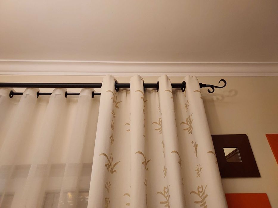 Cortinado e colcha quarto