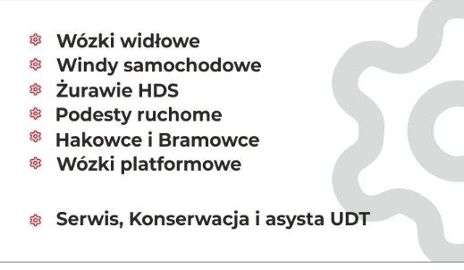 Konserwacja UDT wózki widłowe HDS windy samochodowe Relokacja