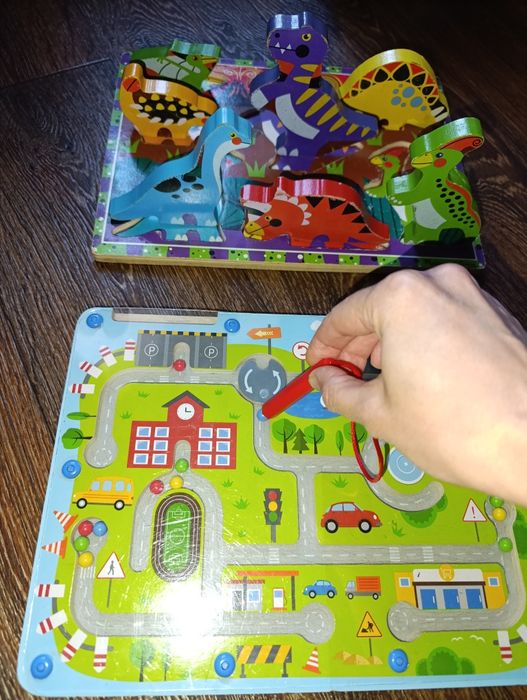 Playtive Магнітний транспорт лабіринт Динозаври фігурки іграшки дитячі