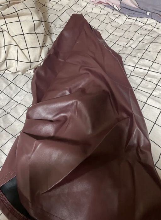 Екошкіряний топ бургунді