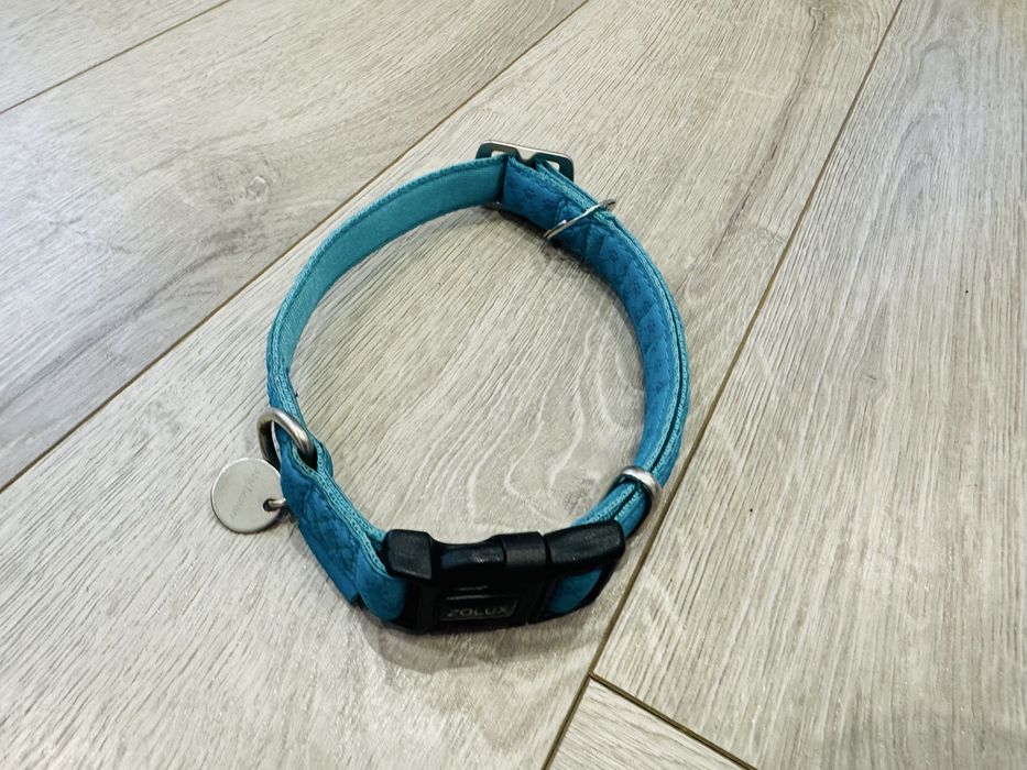 Obroża regulowana turkusowa Mac Leather Zolux L