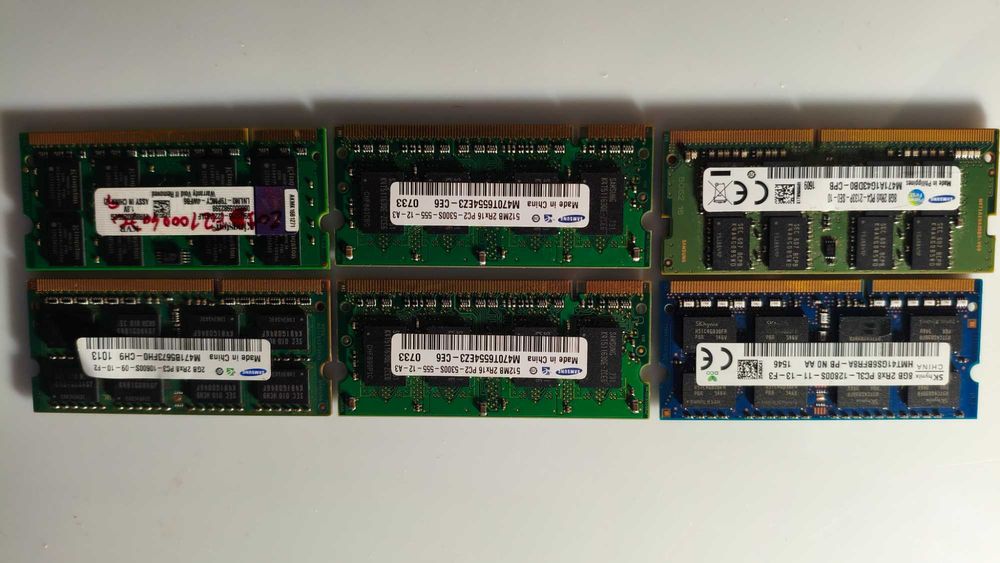 Memorias Ram SOdimm DDR3 ddr2 ddr