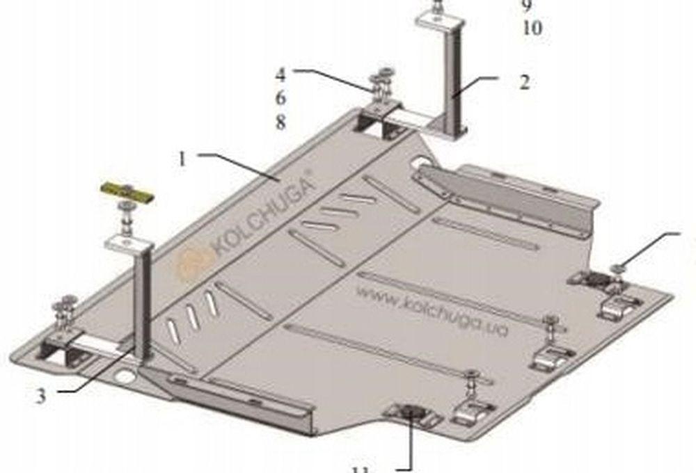 Vw Volkswagen Caddy (2020-) Silnik: 2,0tdi Stalowa Dolna Osłona Silnik