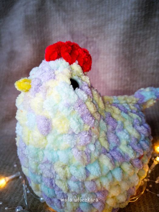 Kolorowa kura pluszak