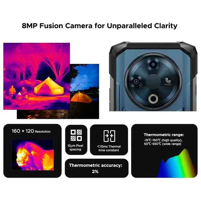 Doogee Fire 6 16GB(6+10)/256GB IP69K 1.6GHz Cam Termica