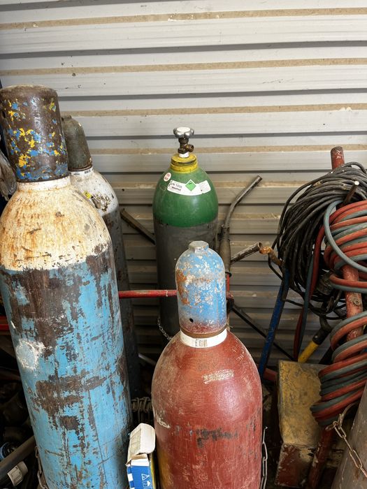 Butle tlen + acetylen + wozek + węże