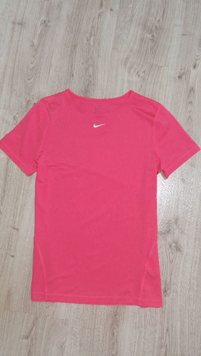 J.Nowa Koszulka Damska NIKE! Dri-Fit! Neon Różowa! Roz. L!