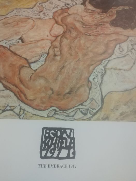 Serigrafia the Embrace 1917 by Egon Schiele