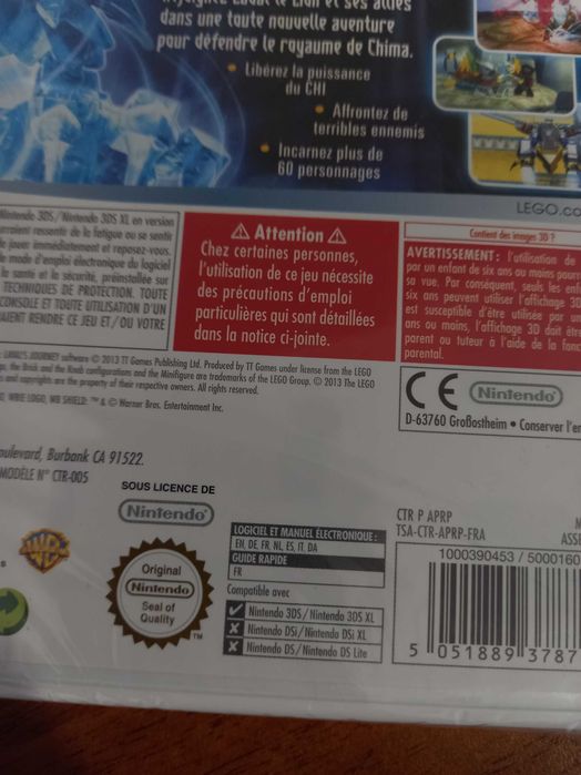 Lego Chima nowa w folii Nintendo 3DS nowa w folii ANG
