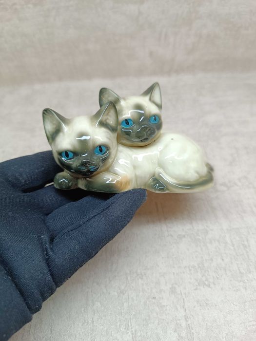 Beswick Figurka Dwa Koty Syjamskie