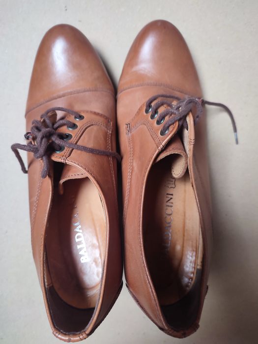 Baldaccini  botki trzewiki  retro na słupku skóra naturalna 25,5cm