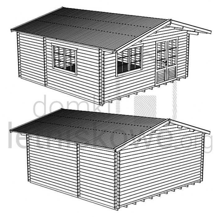 Drewniany domek letniskowy Majka 6x6 32m2 ROD ośrodek wczasowy działka