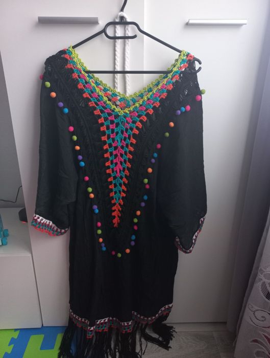 Sukienka plażowa tunika boho rozmiar uniwersalny unikat