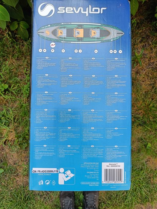 NOWY Kajak pneumatyczny do pływania rodzinny 3 osobowy Sevylor Alameda