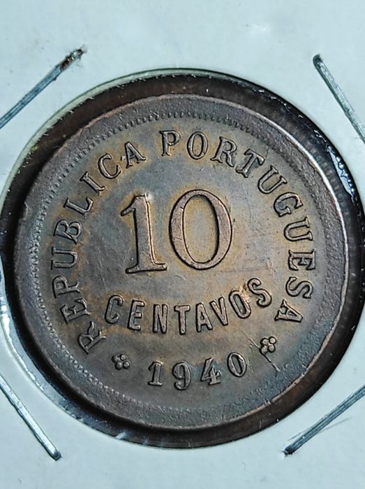 4 moedas de 10 centavos de 1924, 1925, 1926 e 1940.