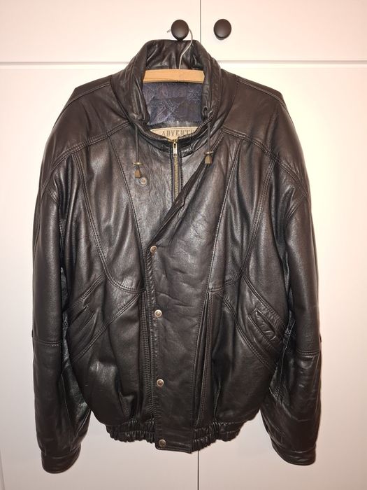 Kurtka skórzana, prawdziwa włoska skóra, wzrost 184-188 cm