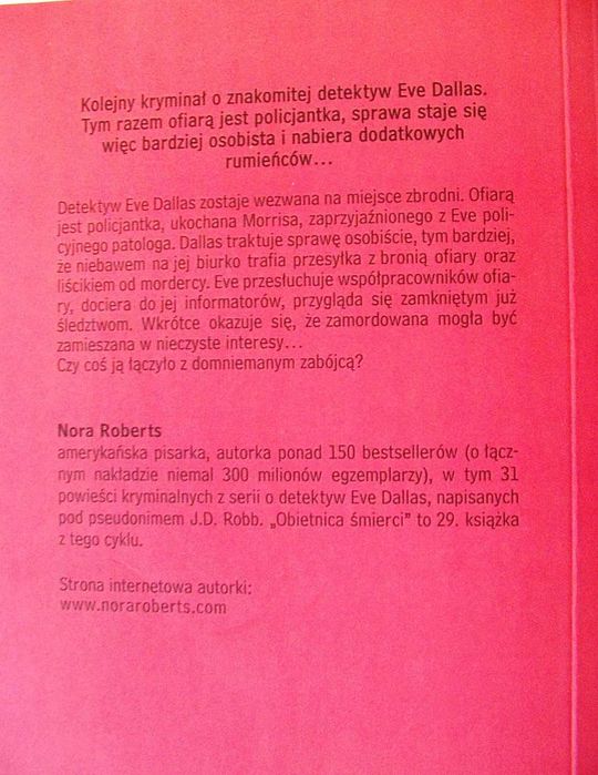 OBIETNICA ŚMIERCI - Nora Roberts, J.D. Robb