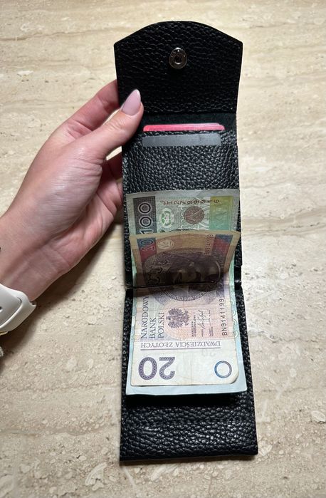 Portfel ręcznie szyty