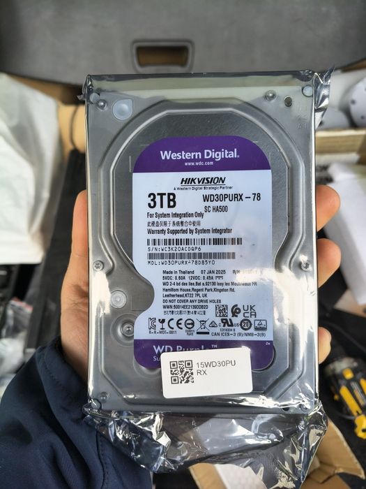 Жорсткий диск wd purple 3tb hdd для відеоспостереження