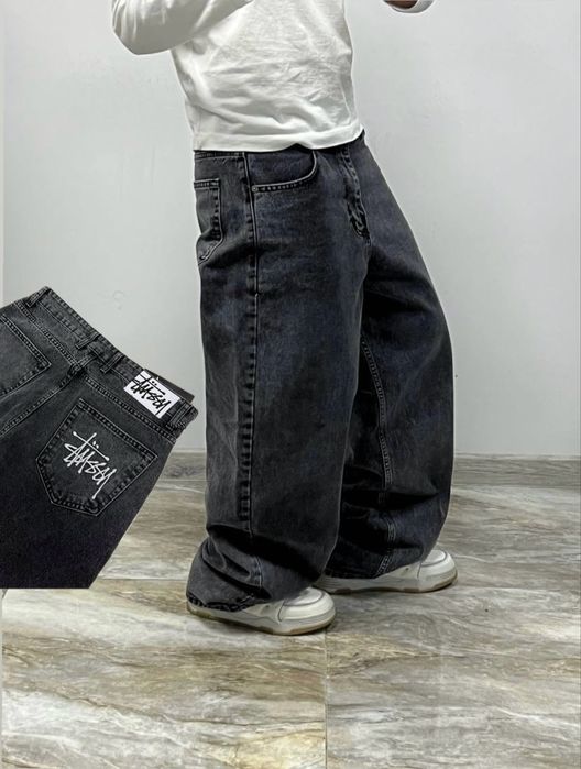 Нові широкі джинси Stussy BAGGY rap jeans fade широкие джинсы штаны реп sk8