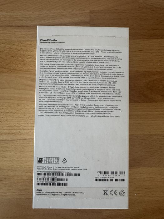 iPhone 15 Pro Max + capa - Fatura/Garantia