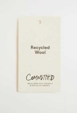 MANGO nowy płaszcz trencz flausz beżowy wełna oversize duży