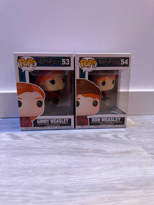 Lote Funko Pop Harry Potter - Ginny Weasley #53 + Ron Weasley #54 (Quidditch)