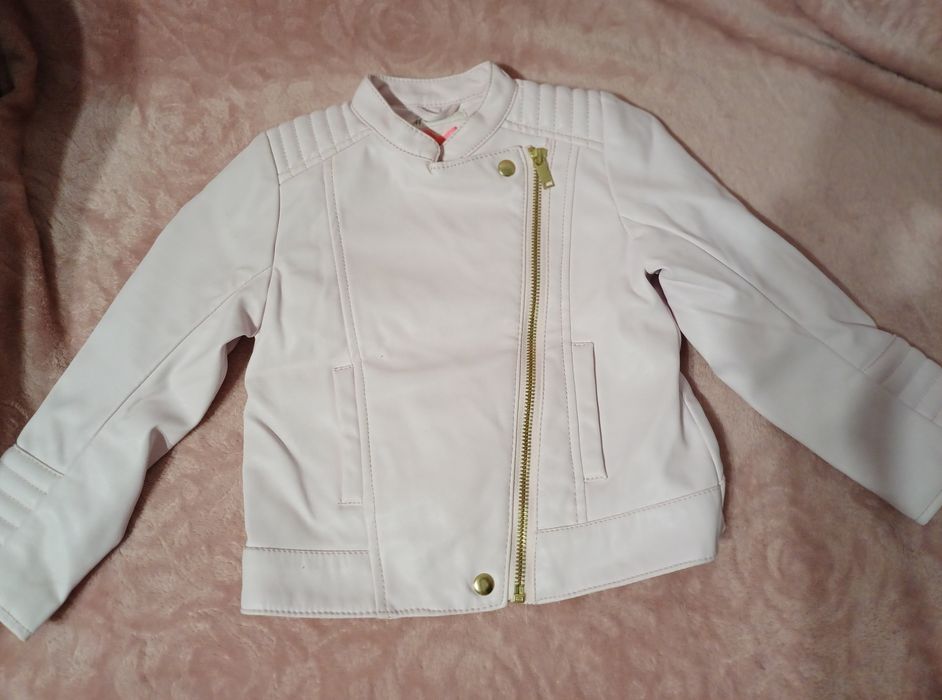 Kurtka dziewczęca rozm 104, h&m eko-skóra (3-4 lata)