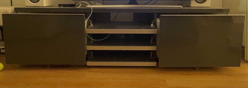 IKEA_Movel para TV_cinza/antracite brilho