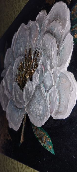 Картина маслом пион