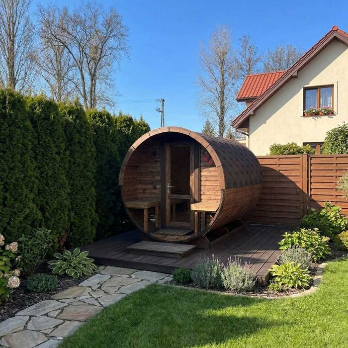 Sauna ogrodowa 2,4 m OD RĘKI  BECZKA SPA Ogrodowe