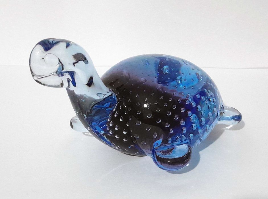 Tartaruga decorativa em vidro soprado