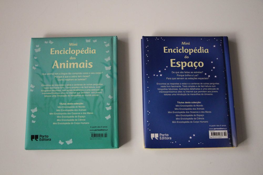 2 Livros infantis - Mini enciclopédia animais/Mini enciclopédia Espaço