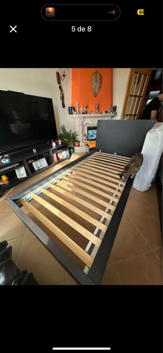 cama Malm preta ikea