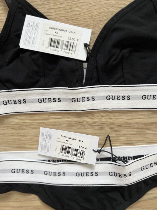 Nowy z metką komplet Guess XS biustonosz i stringi