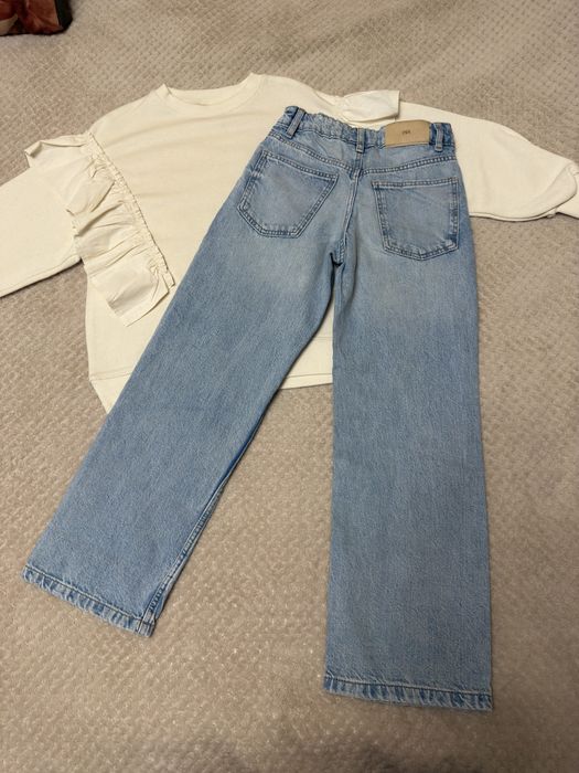 Джинсы на девочку голубые Zara 134