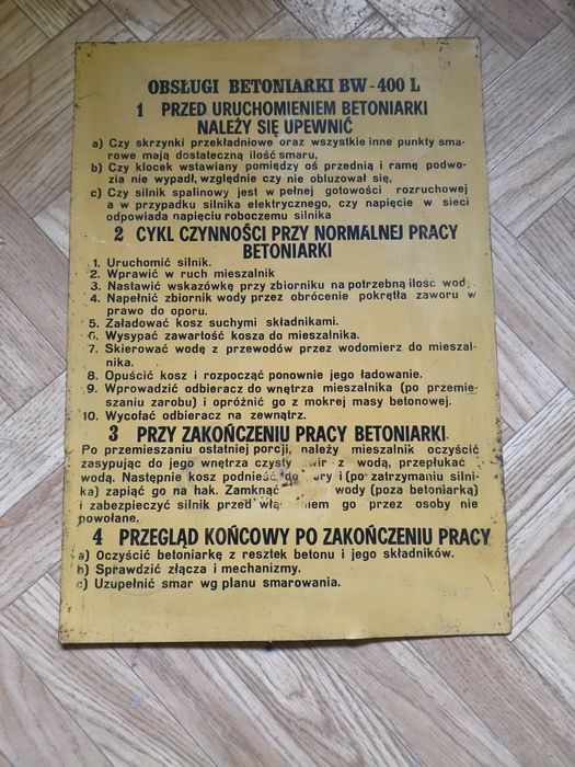 Tablica ostrzegawcza BHP z prl