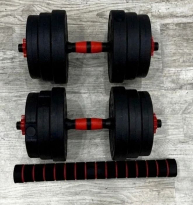Solidne hantle hantelki 20kg 2×10kg ciężarki do ćwiczeń regulowane zes