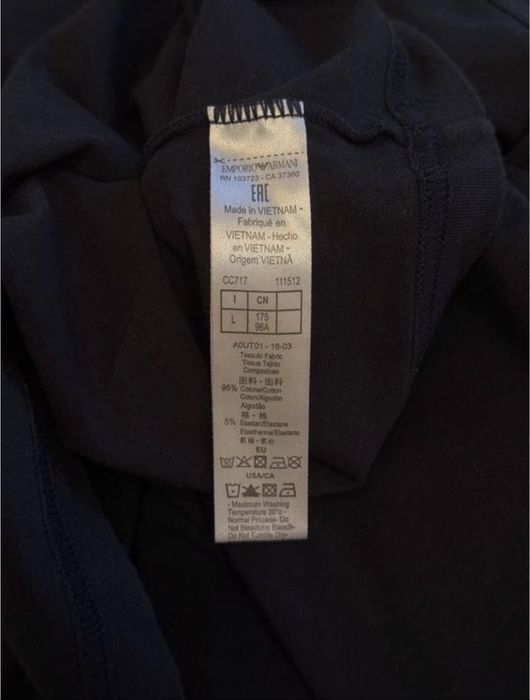 Чоловіча універсальна футболка emporio armani underwear l