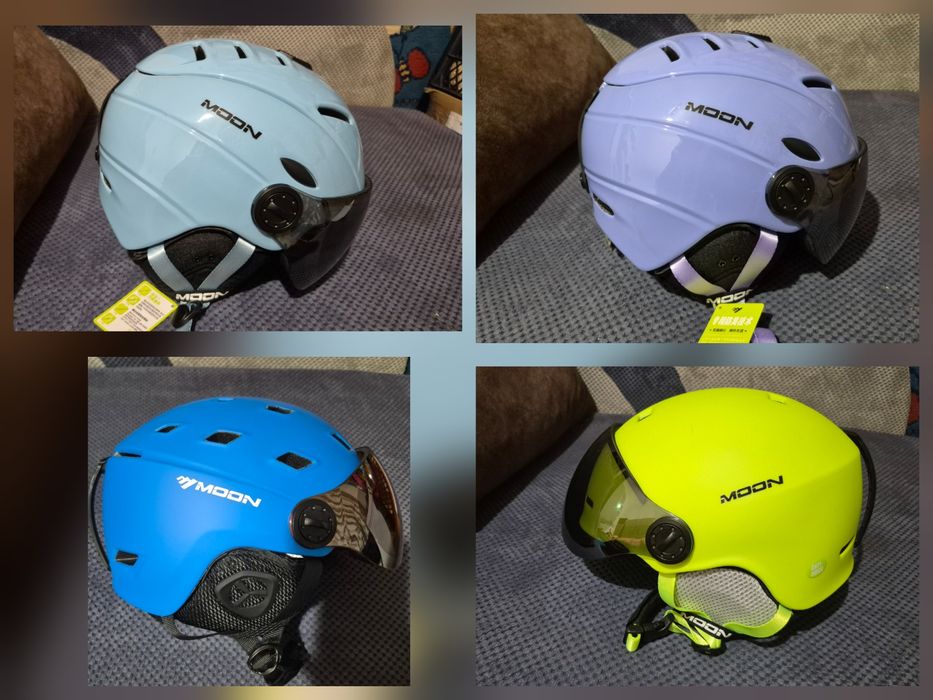 Якісний шолом для лиж MOON з окулярами, розмір М(55-58см), L(58-61см)