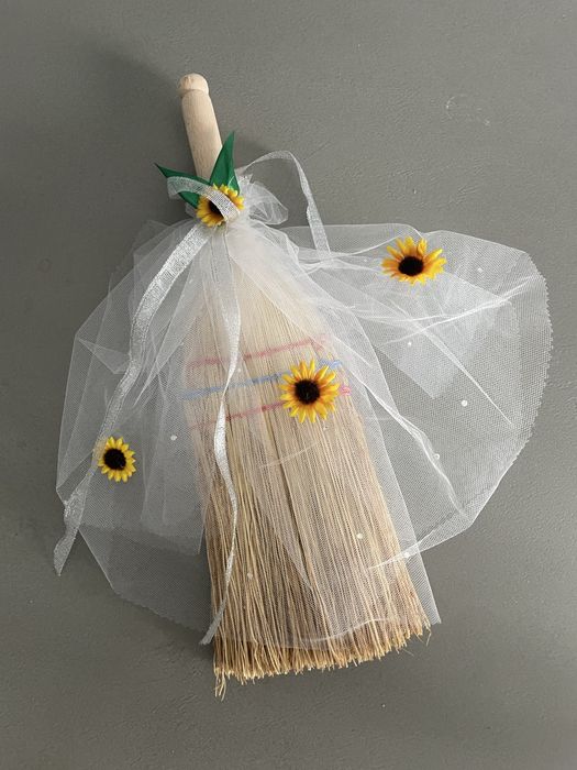 Miotła weselna, dekoracja na ślub, miotełka