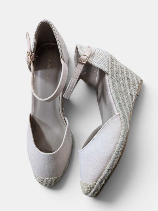 Anna Field beżowe sandały espadryle na koturnie rozm. 39