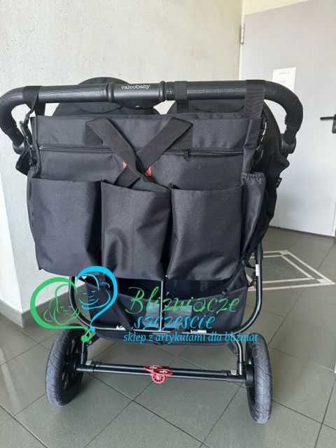 Torba do wózka dla bliźniąt DOUBLE "black" nowa