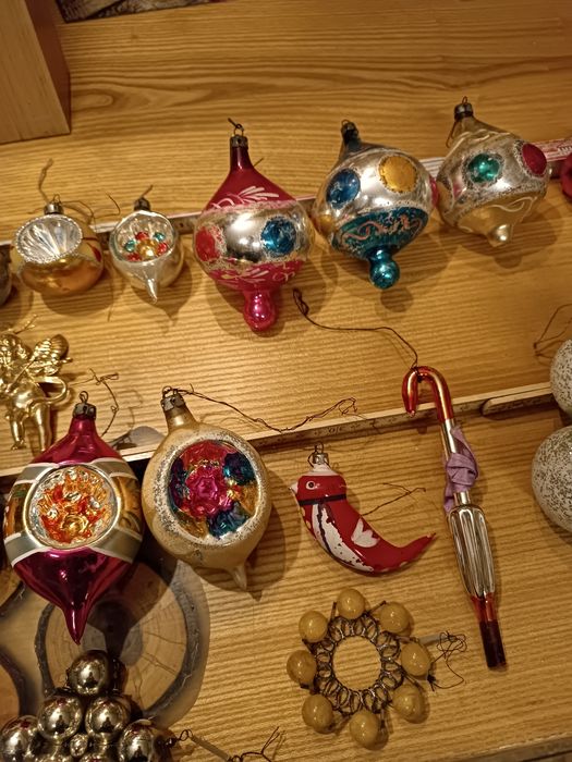 stare bombki z prl ozdoby choinkowe bombka ozdoba retro antyk bańki