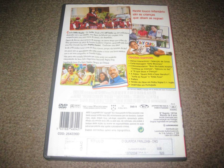 DVD "O Guarda-Fraldas" com Eddie Murphy