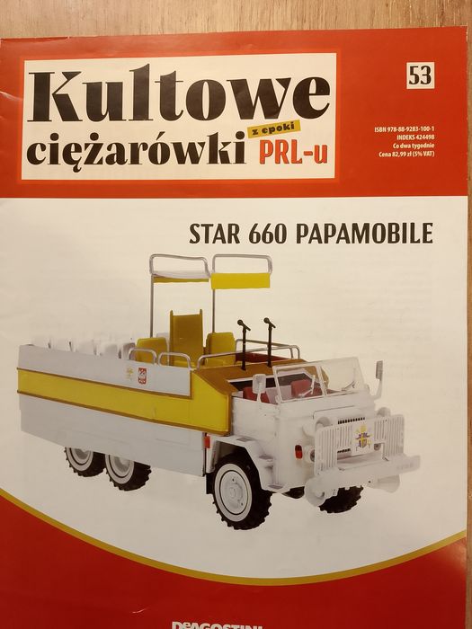 Kultowe ciężarówki prl deagostini Star 660 Papamobile nr 53 1/43