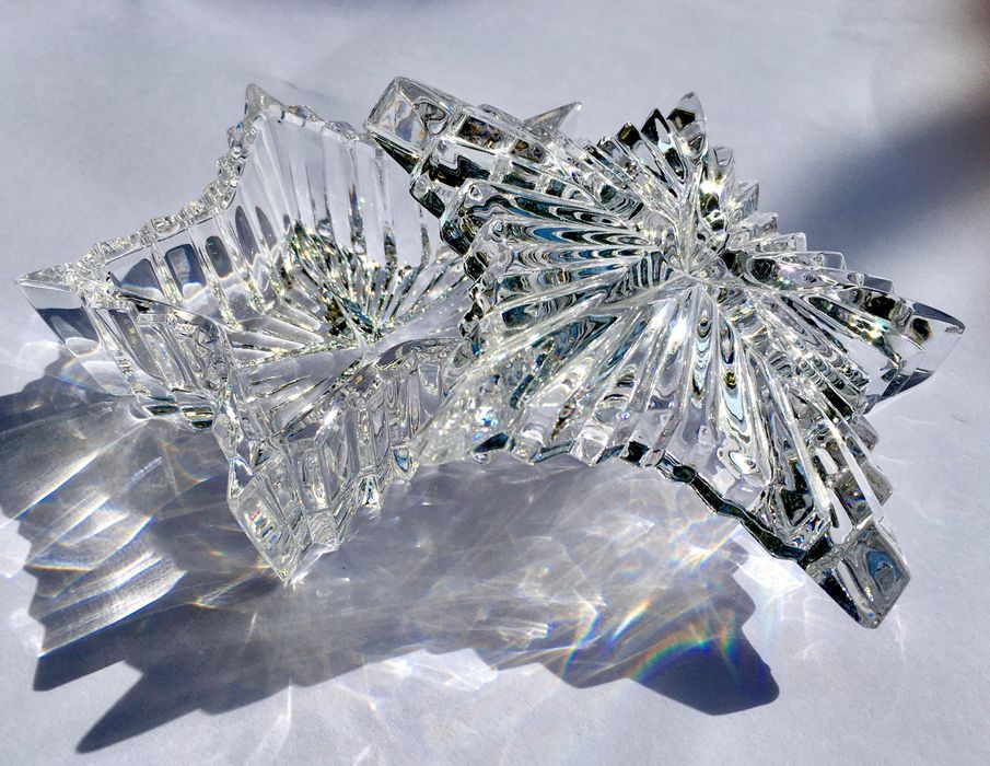 CRISTAL - caixa em estrela de 5 pontas - 12,2x4,7 cm/s