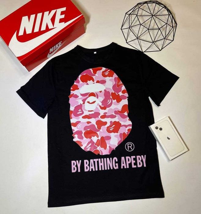 Футболка BAPE ABC/ чорна /Bape/Бейп /футболка унісекс/дешево/ABC