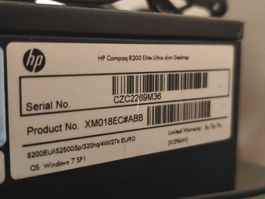 Kompletny zestaw komputerowy HP Compaq Elite 8200 + Monitor Dell 21,5'' SSD 240GB Windows 10