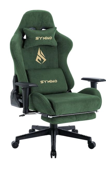 Fotel gamingowy z podnozkiem regulowany obrotowy Symino fotel biurowy
